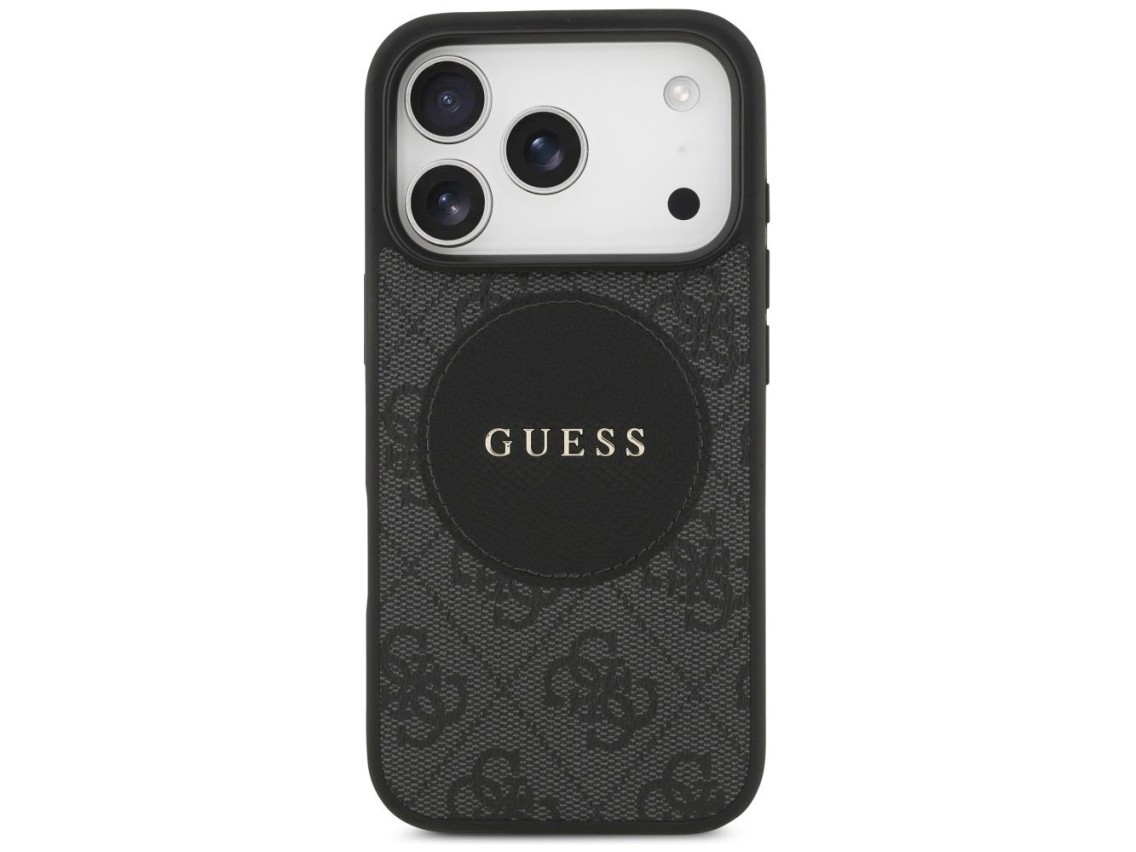 Guess 4G Circle Classic Logo MagSafe case for iPhone 17 Pro - black