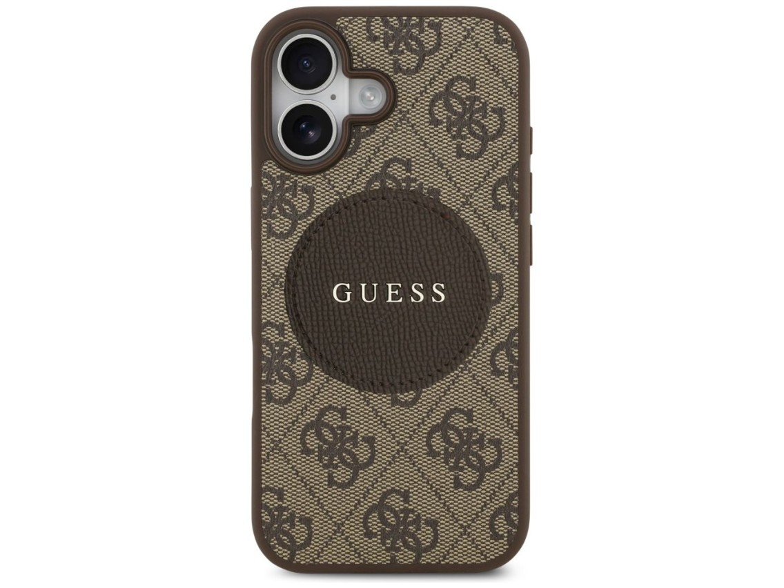 Capa Guess 4G Circle Classic Logo MagSafe para iPhone 17 - marrom