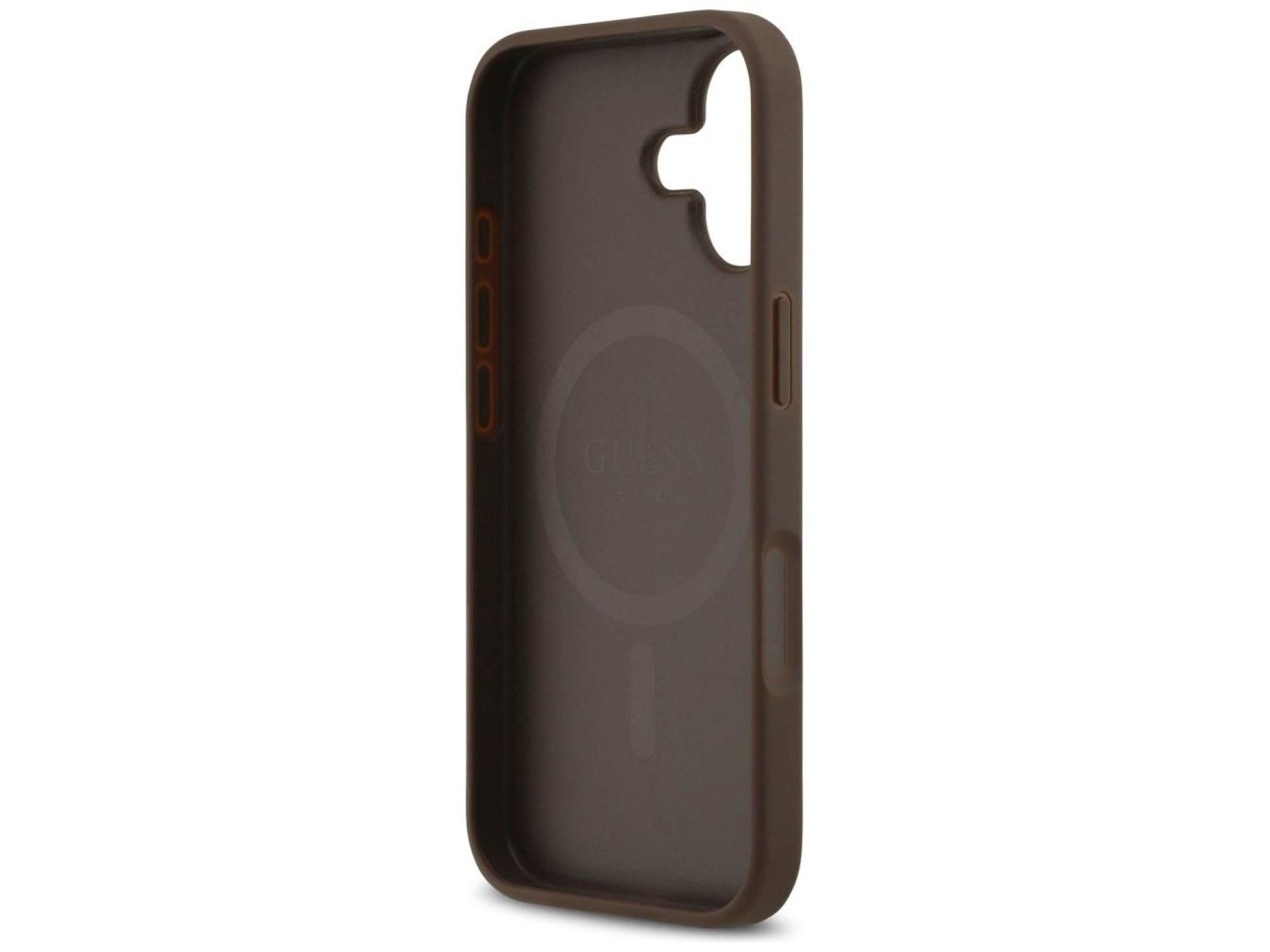 Capa Guess 4G Circle Classic Logo MagSafe para iPhone 17 - marrom