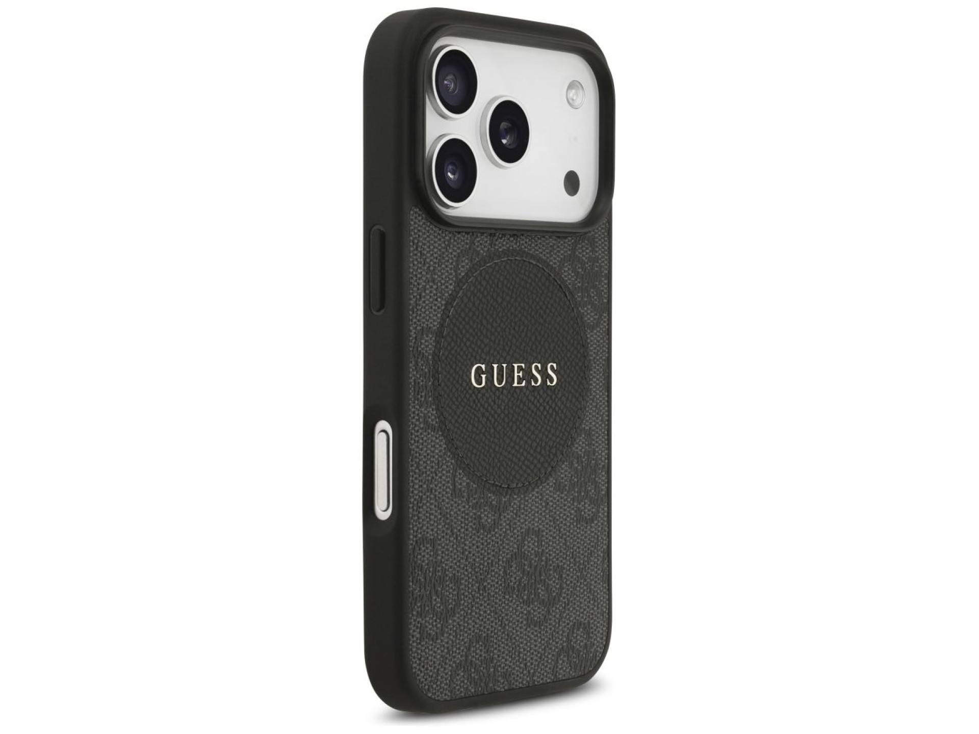 Guess 4G Circle Classic Logo MagSafe case for iPhone 17 Pro - black