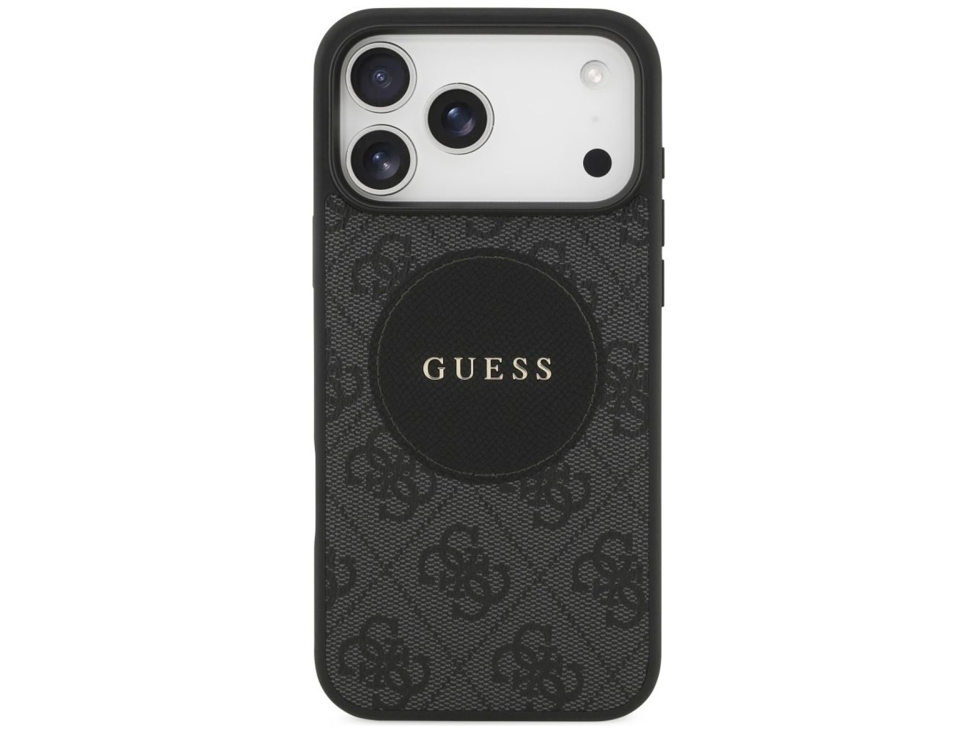 Funda Guess 4G Circle Classic Logo MagSafe para iPhone 17 Pro Max - negra