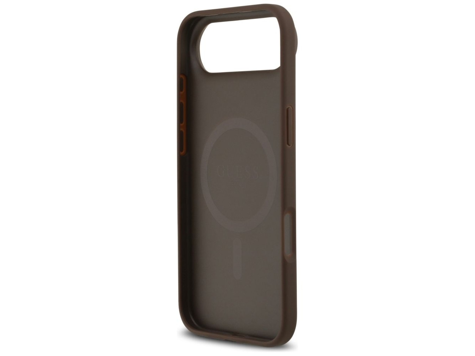 Funda Guess 4G Circle Classic Logo MagSafe para iPhone Air - marrón