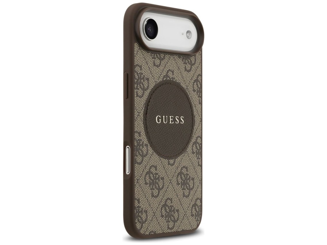 Funda Guess 4G Circle Classic Logo MagSafe para iPhone Air - marrón