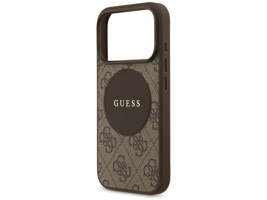 Capa Guess 4G Circle Classic Logo MagSafe para iPhone 17 Pro - marrom