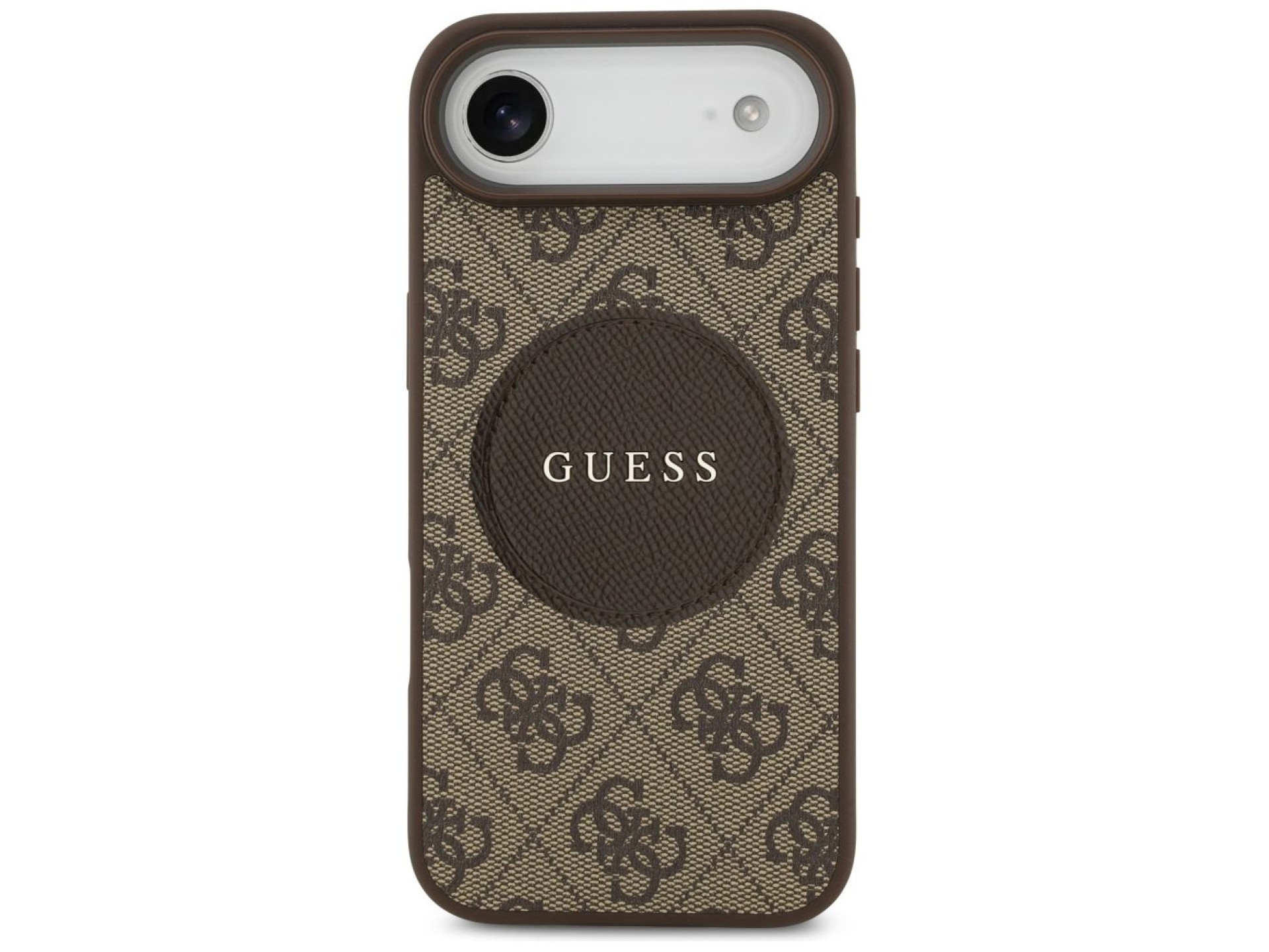 Funda Guess 4G Circle Classic Logo MagSafe para iPhone Air - marrón