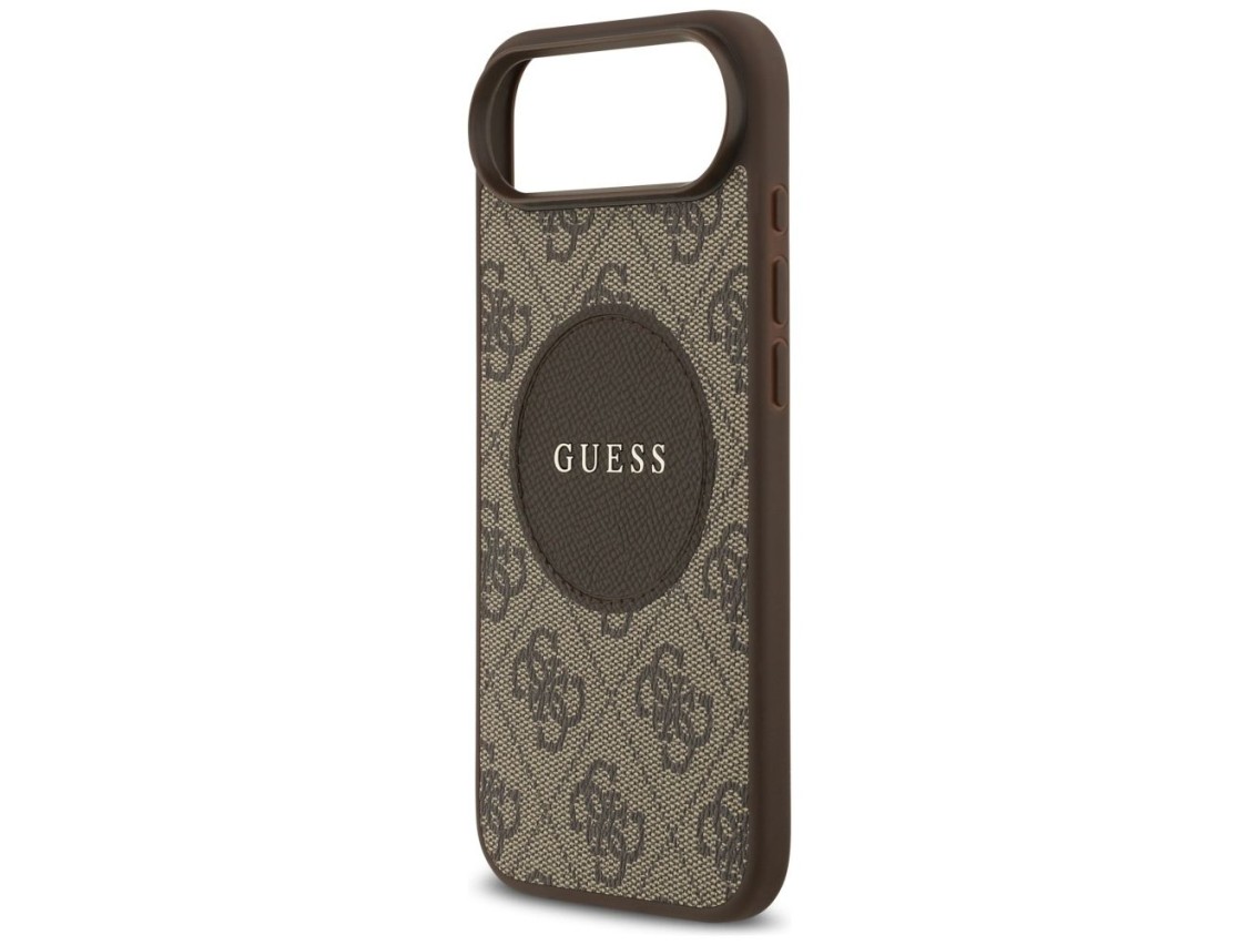 Funda Guess 4G Circle Classic Logo MagSafe para iPhone Air - marrón