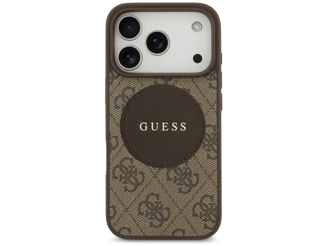 Capa Guess 4G Circle Classic Logo MagSafe para iPhone 17 Pro - marrom