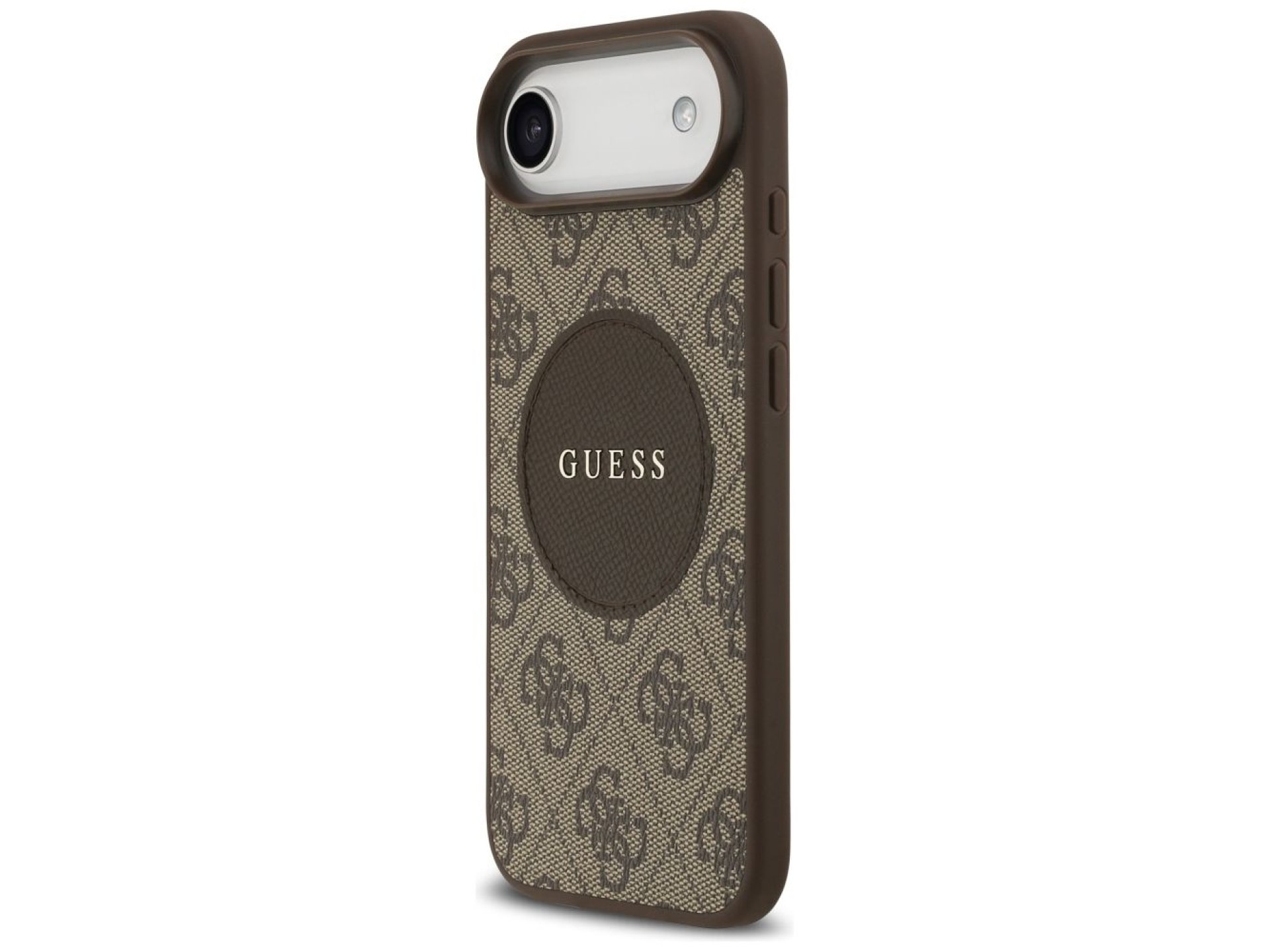Funda Guess 4G Circle Classic Logo MagSafe para iPhone Air - marrón