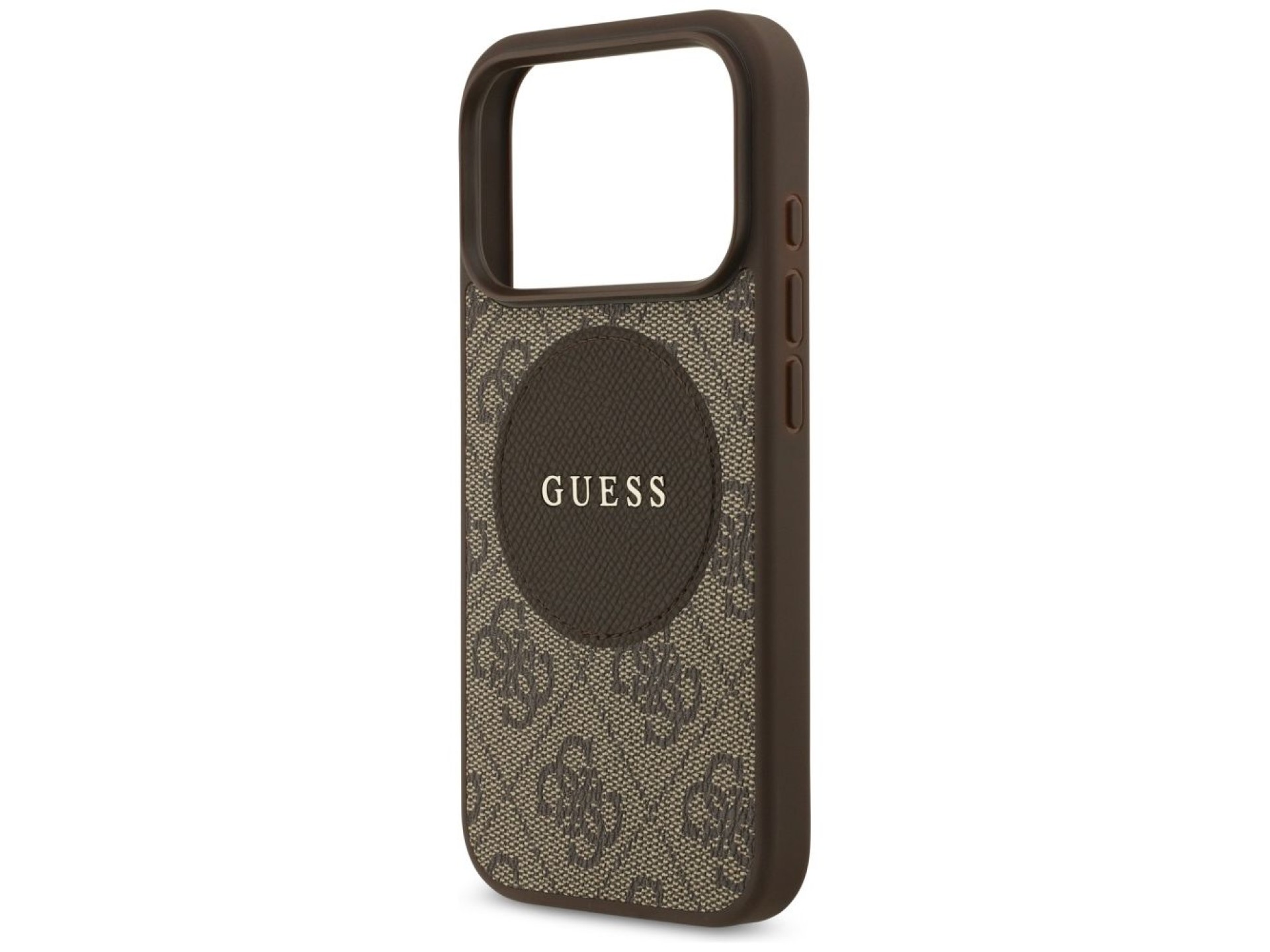 Capa Guess 4G Circle Classic Logo MagSafe para iPhone 17 Pro - marrom