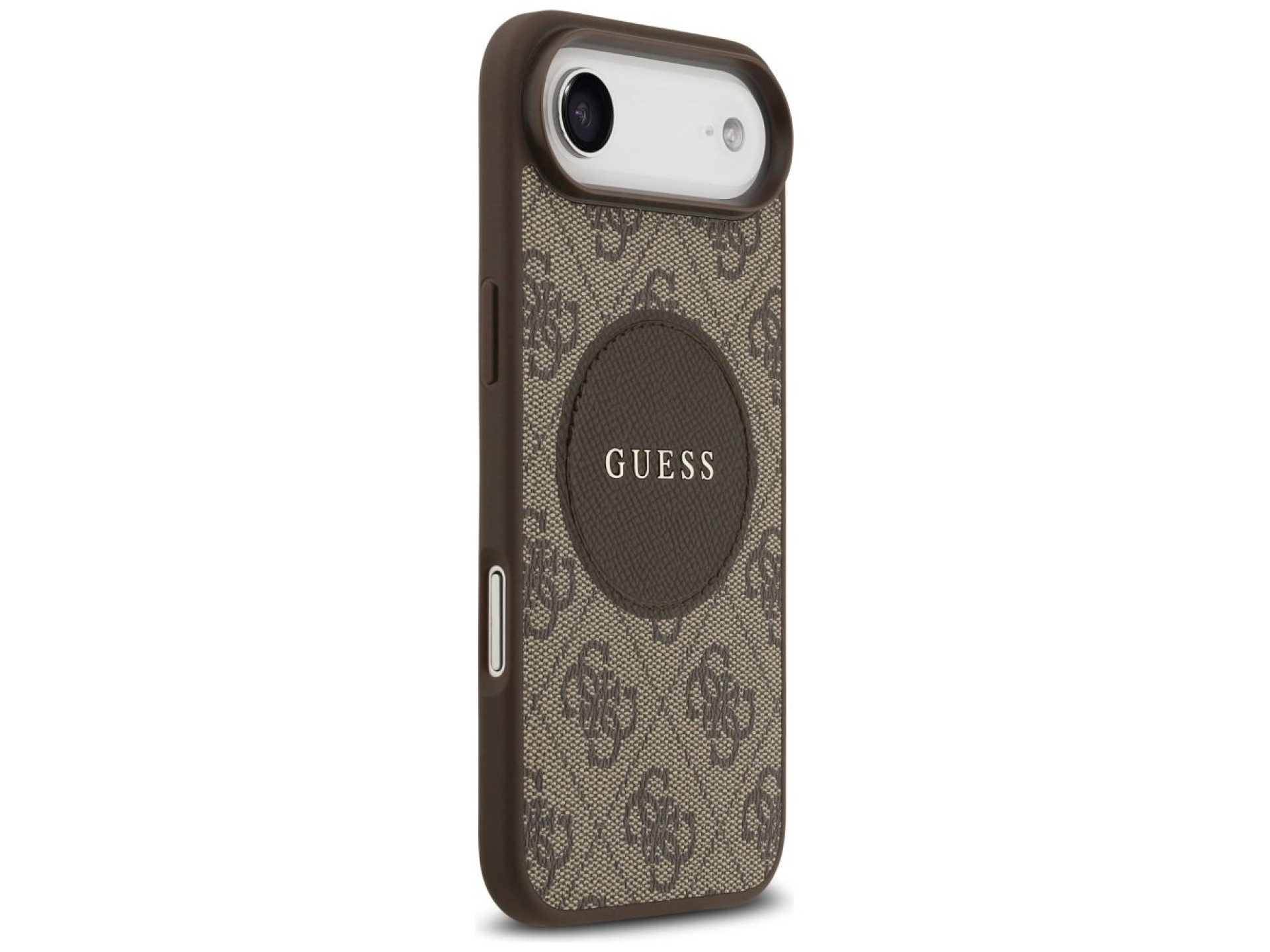 Funda Guess 4G Circle Classic Logo MagSafe para iPhone Air - marrón