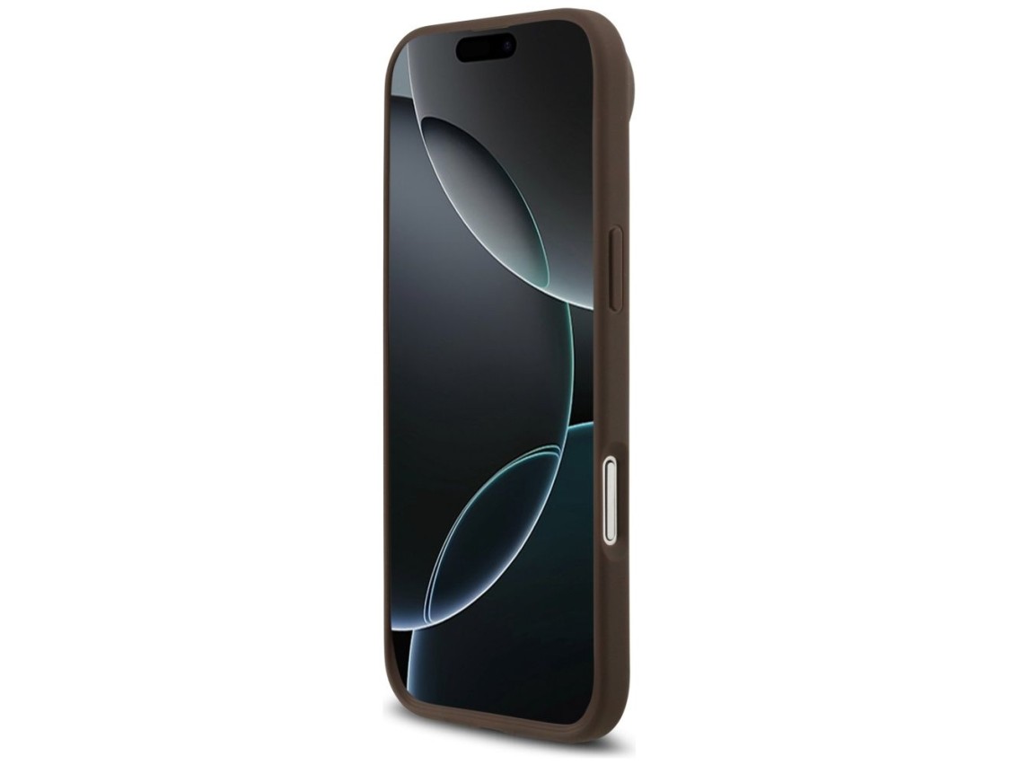 Funda Guess 4G Circle Classic Logo MagSafe para iPhone Air - marrón