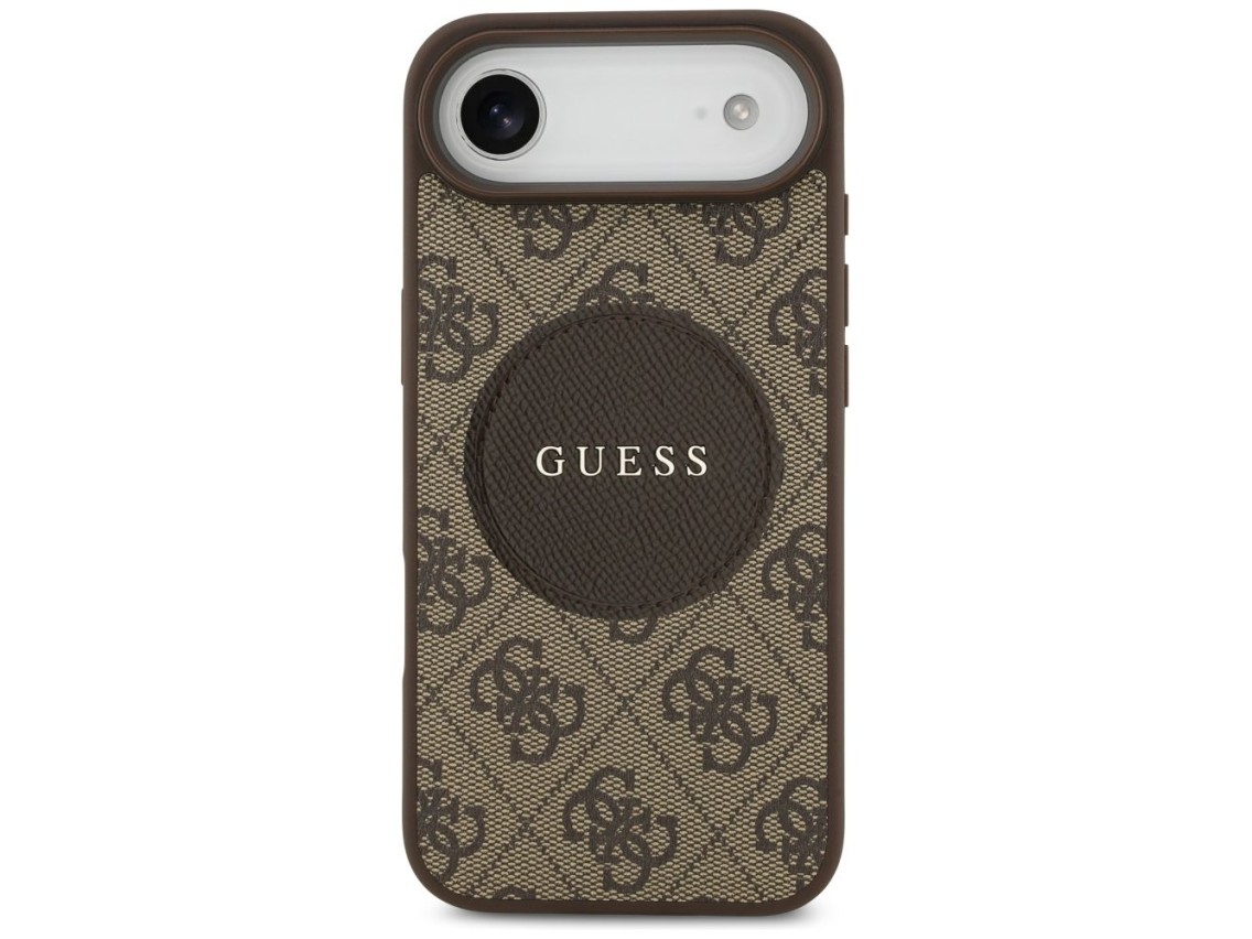 Funda Guess 4G Circle Classic Logo MagSafe para iPhone Air - marrón