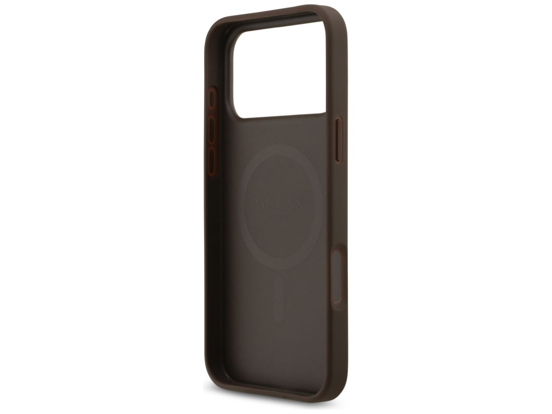 Funda Guess 4G Circle Classic Logo MagSafe para iPhone 17 Pro Max - marrón