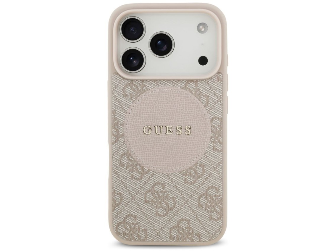 Guess 4G Circle Classic Logo MagSafe Case for iPhone 17 Pro - Pink