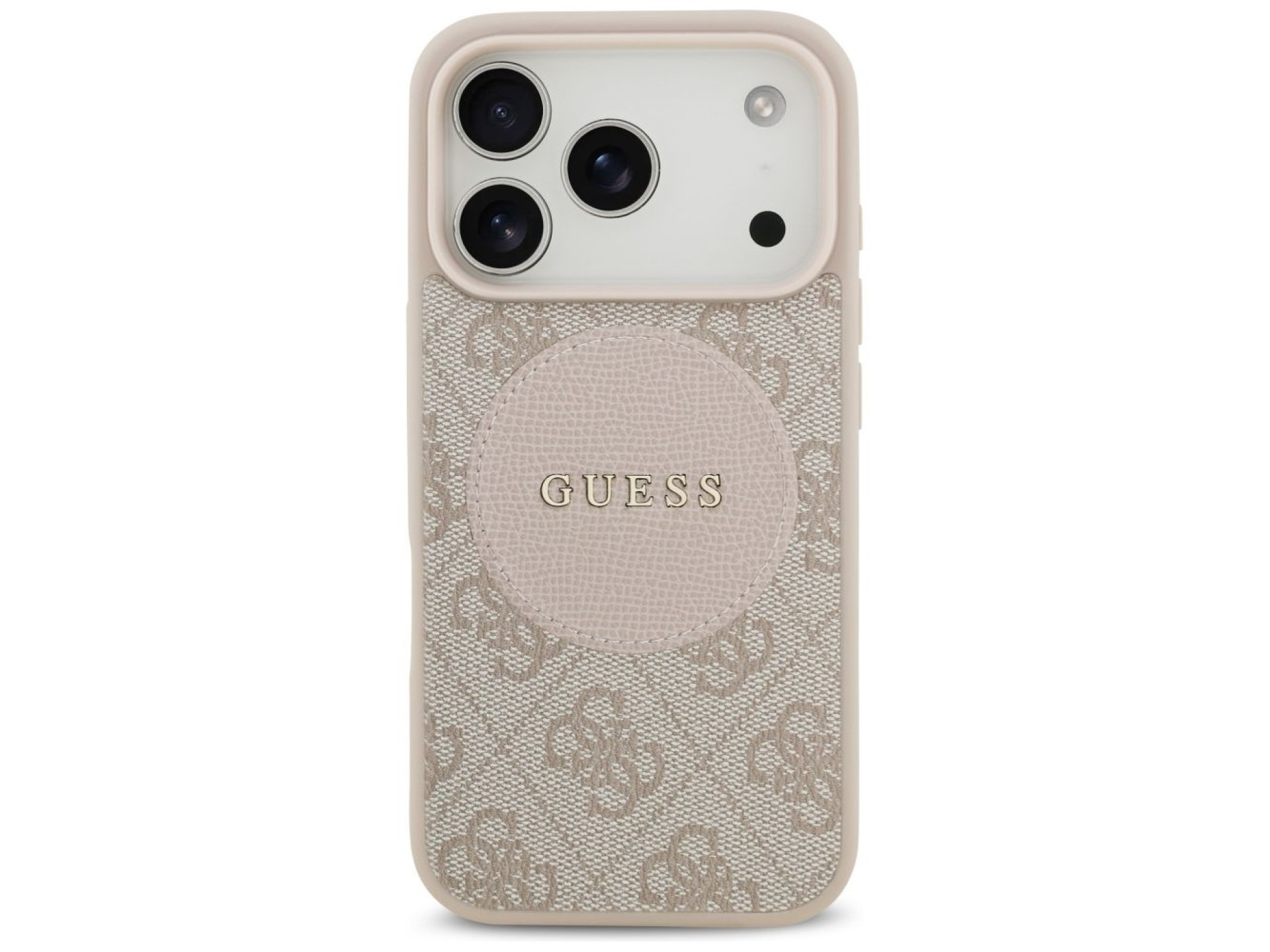 Guess 4G Circle Classic Logo MagSafe Case for iPhone 17 Pro - Pink