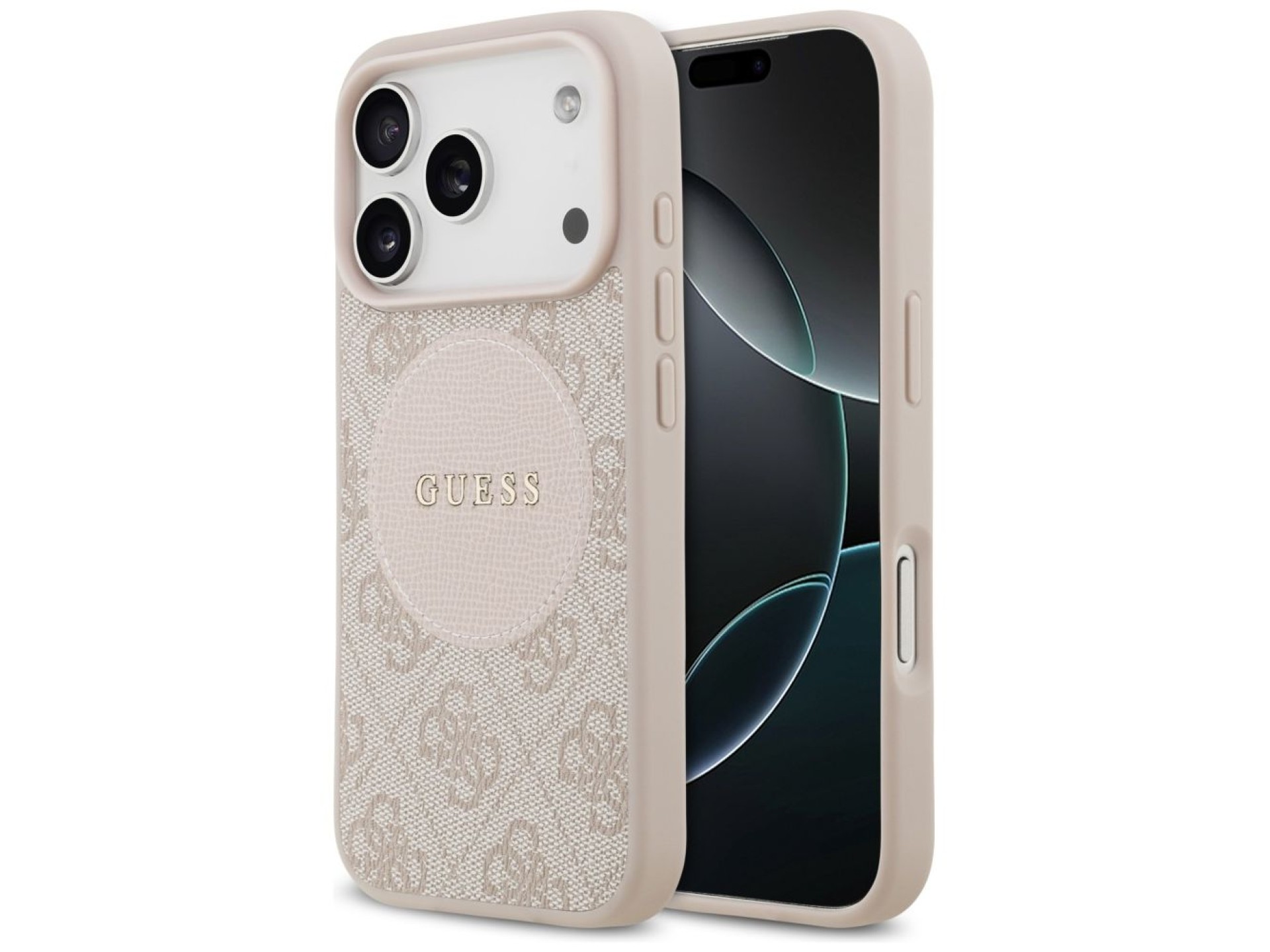 Guess 4G Circle Classic Logo MagSafe Case for iPhone 17 Pro - Pink