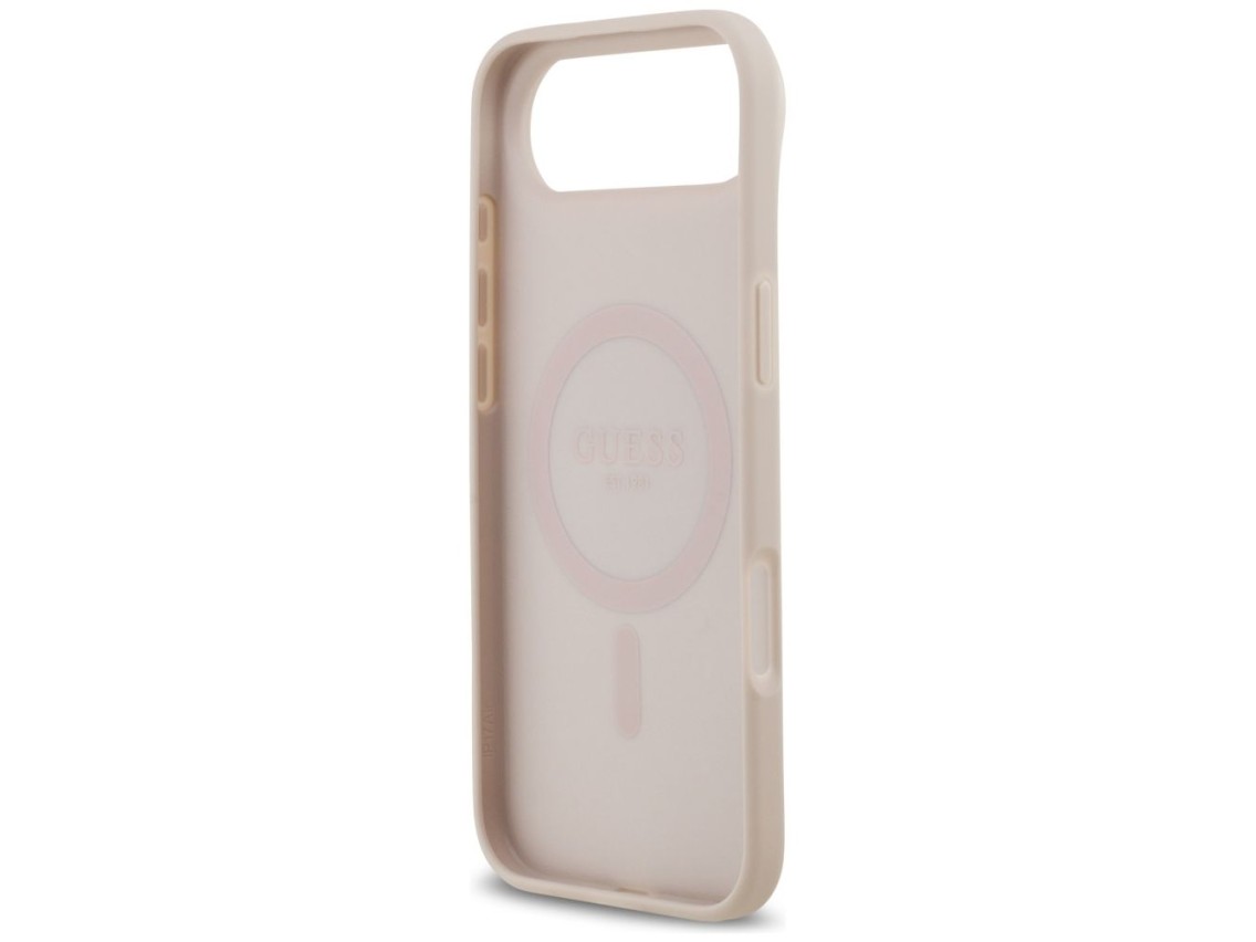 Funda Guess 4G Circle Classic Logo MagSafe para iPhone Air - rosa