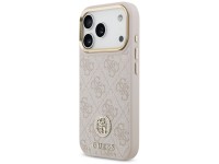 Funda Guess 4G Strass Logo & Big Strap Metal Buttons MagSafe para iPhone 17 Pro - Rosa Funda Guess 4G Strass Logo & Big Strap Metal Buttons MagSafe para iPhone 17 Pro - Rosa