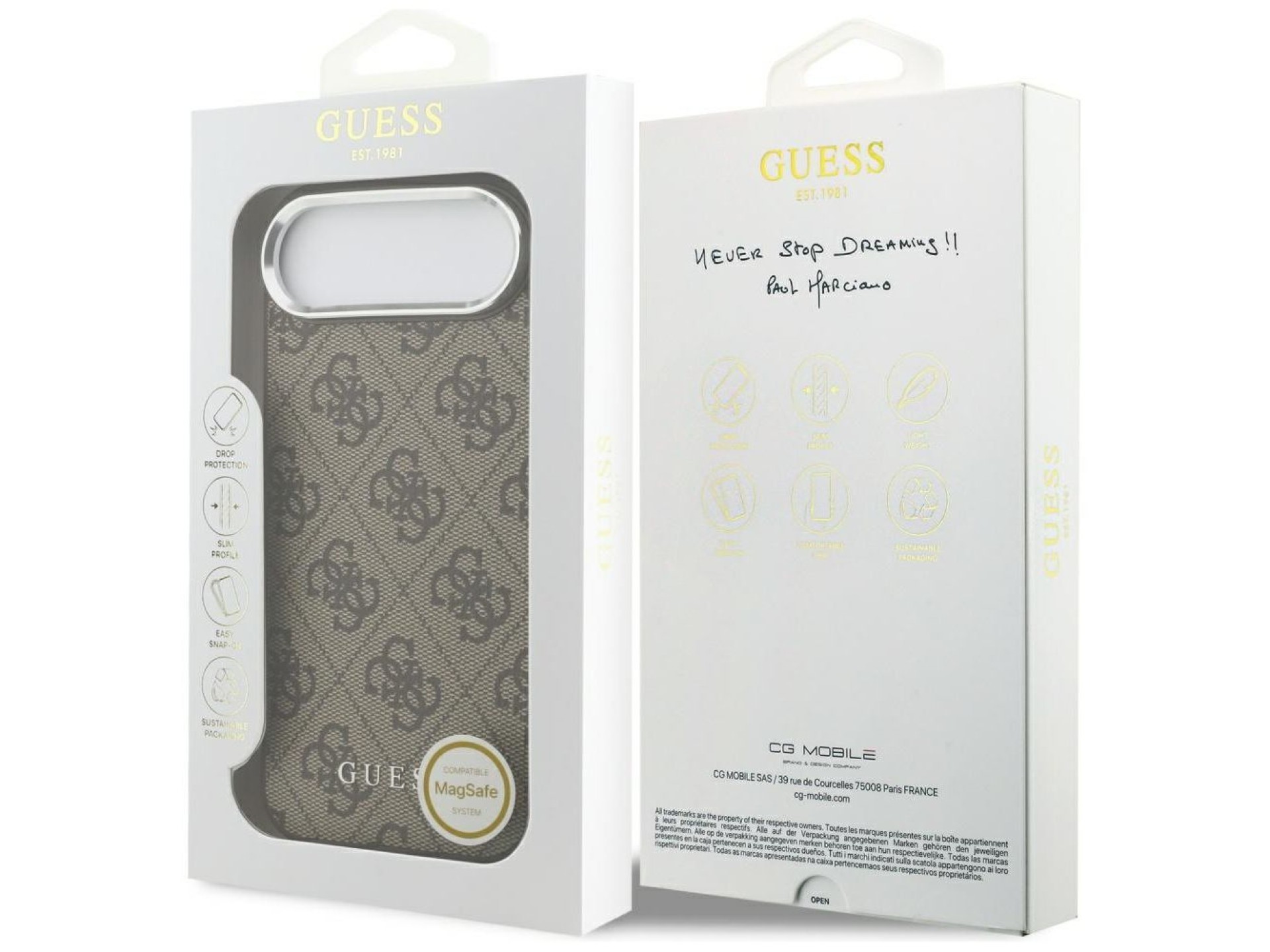 Capa Guess 4G Classic Logo MagSafe para iPhone Air - Marrom