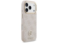 Funda Guess 4G Strass Logo & Big Strap Metal Buttons MagSafe para iPhone 17 Pro - Rosa Funda Guess 4G Strass Logo & Big Strap Metal Buttons MagSafe para iPhone 17 Pro - Rosa