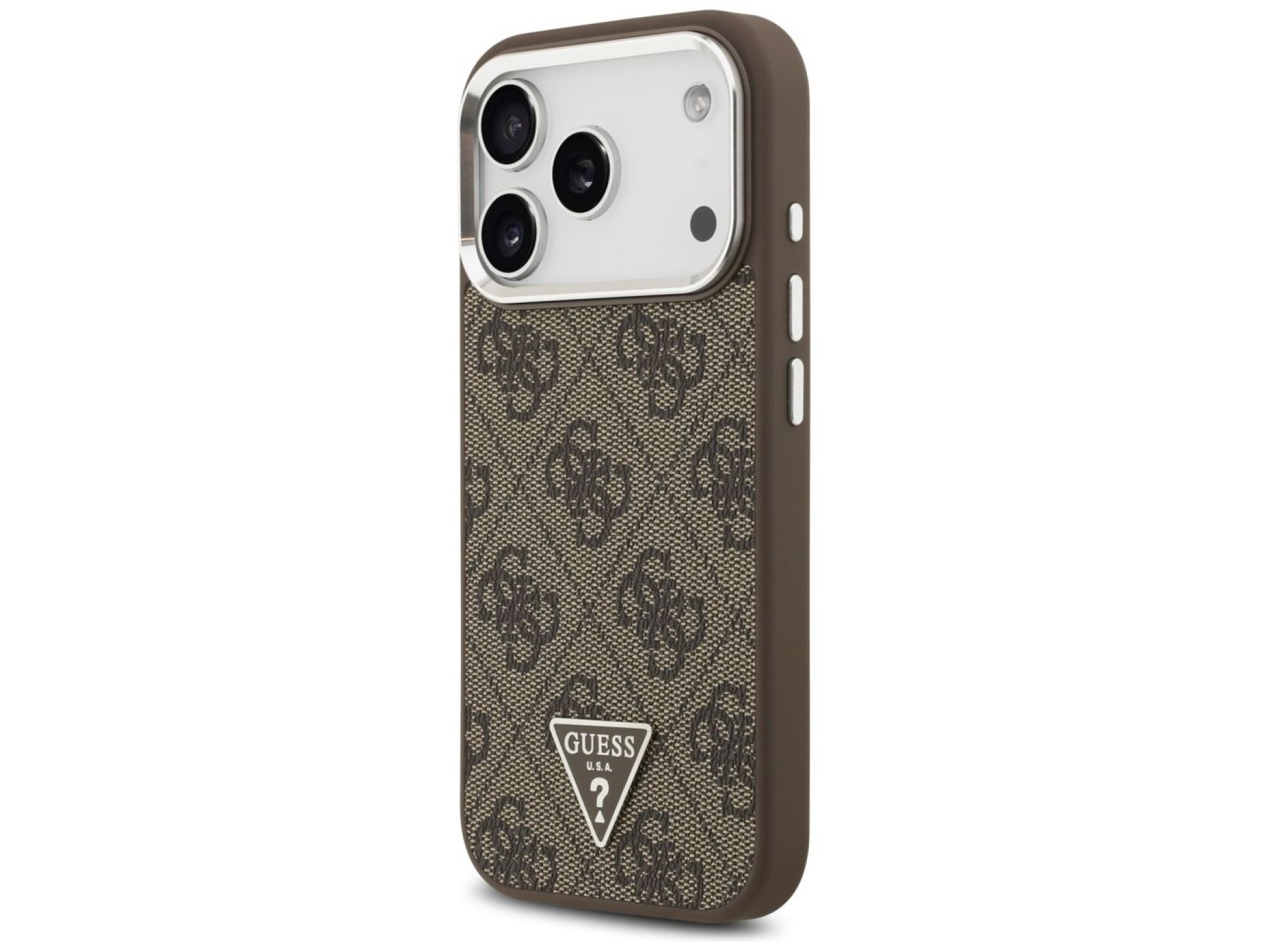 Guess 4G Triangle Logo MagSafe case for iPhone 17 Pro - brown