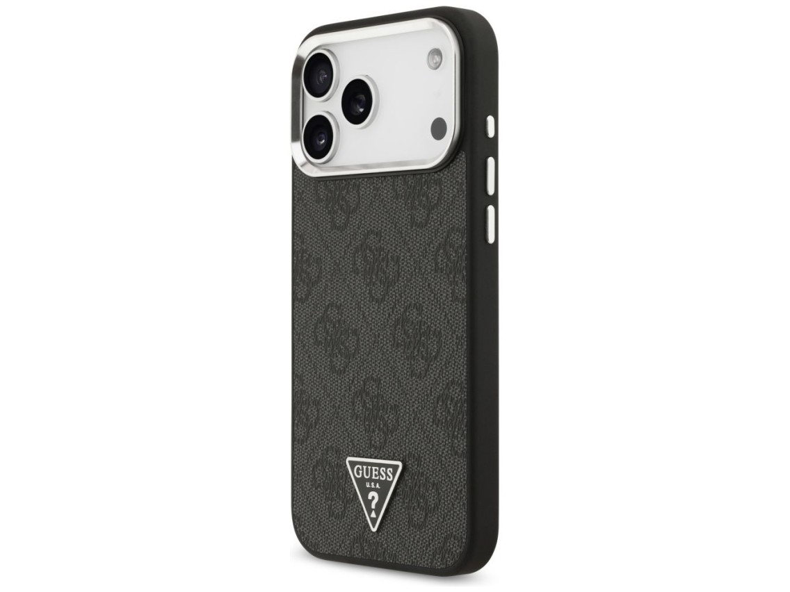 Funda Guess 4G Triangle Logo MagSafe para iPhone 17 Pro Max - negra