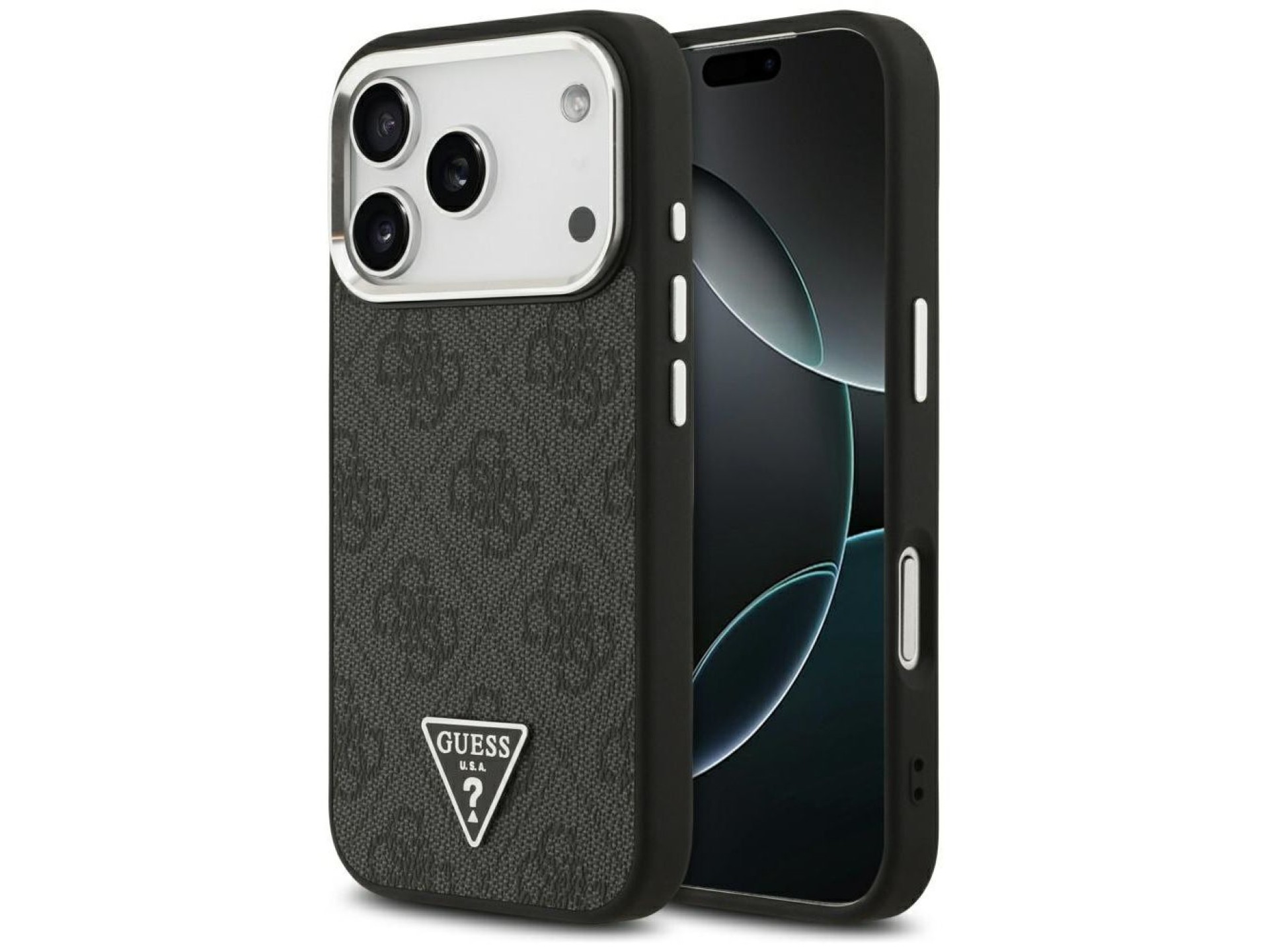 Guess 4G Triangle Logo MagSafe case for iPhone 17 Pro - black