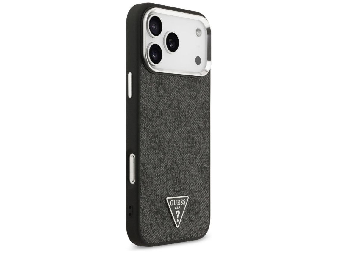 Funda Guess 4G Triangle Logo MagSafe para iPhone 17 Pro Max - negra