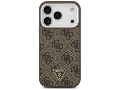 Guess 4G Triangle Logo MagSafe case for iPhone 17 Pro - brown