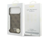 Capa Guess 4G Triangle Logo MagSafe para iPhone 17 Pro Max - marrom Capa Guess 4G Triangle Logo MagSafe para iPhone 17 Pro Max - marrom