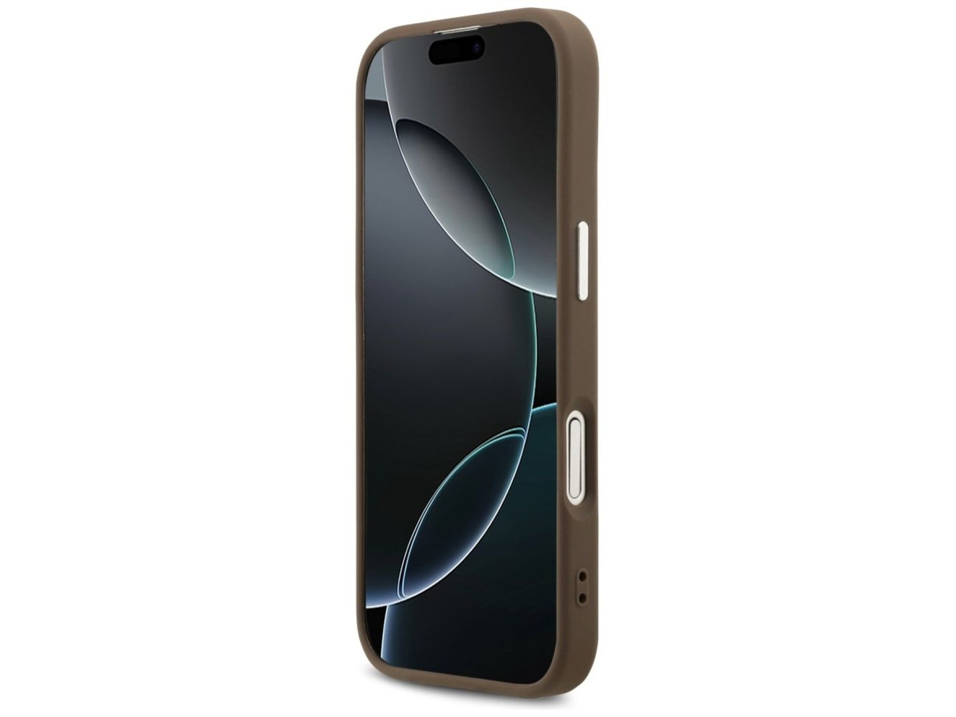 Capa Guess 4G Big 4G Classic Logo para iPhone 17 - marrom e prata