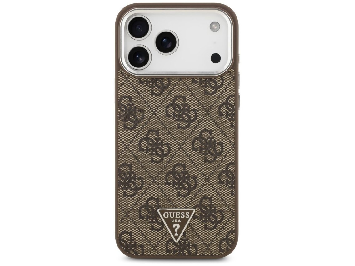 Capa Guess 4G Triangle Logo MagSafe para iPhone 17 Pro Max - marrom
