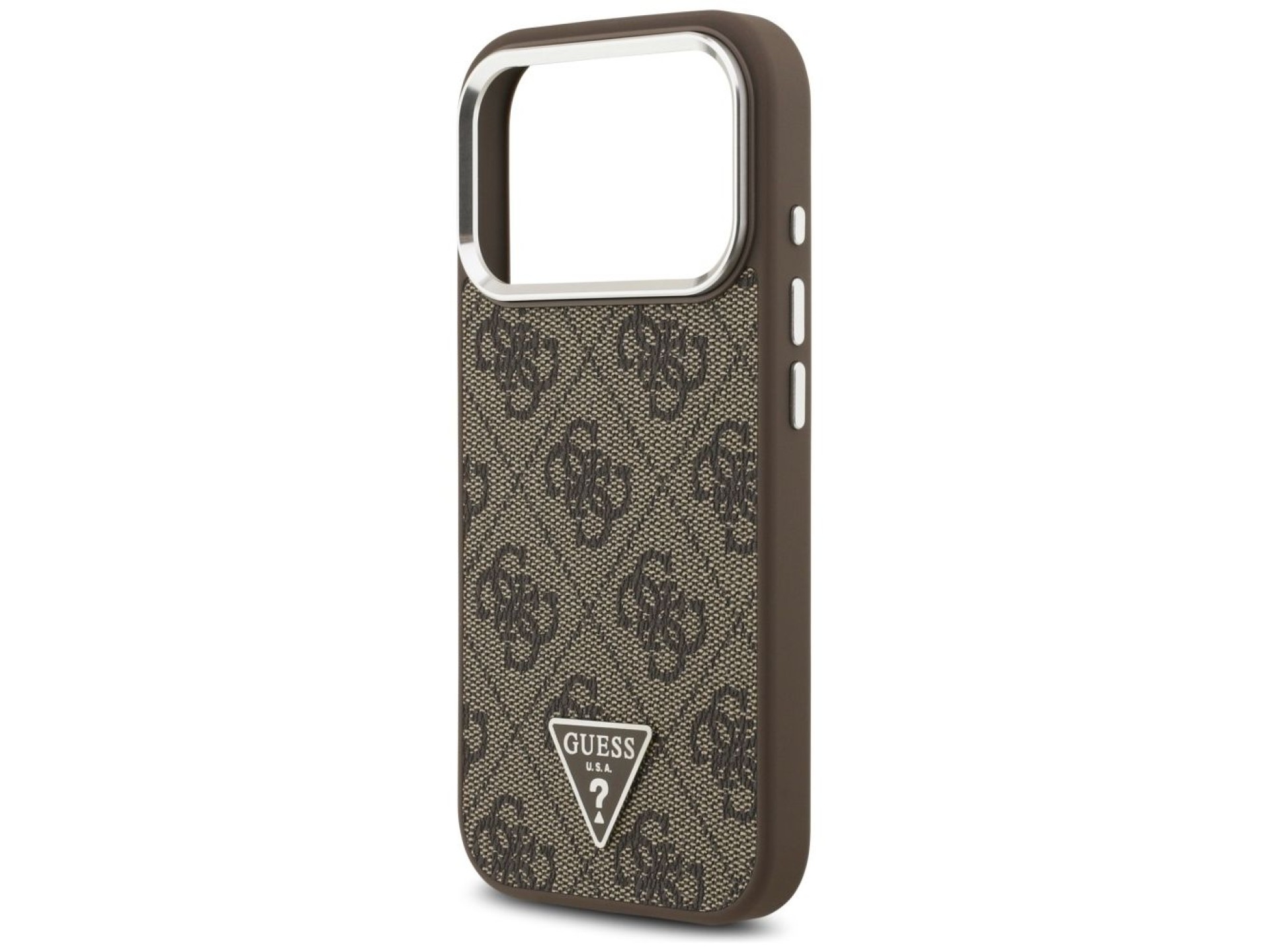 Guess 4G Triangle Logo MagSafe case for iPhone 17 Pro - brown