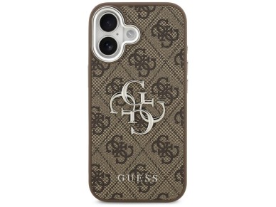 Guess 4G Big 4G Classic Logo case for iPhone 17 - brown and silver Guess 4G Big 4G Classic Logo case for iPhone 17 - brown and silver