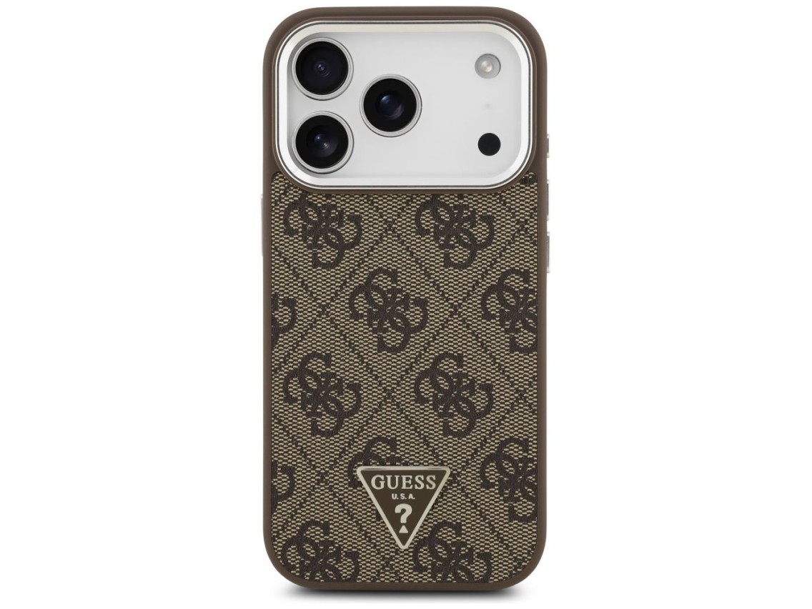 Guess 4G Triangle Logo MagSafe case for iPhone 17 Pro - brown