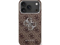 Capa Guess 4G Big 4G Classic Logo para iPhone 17 - marrom e prata Capa Guess 4G Big 4G Classic Logo para iPhone 17 - marrom e prata
