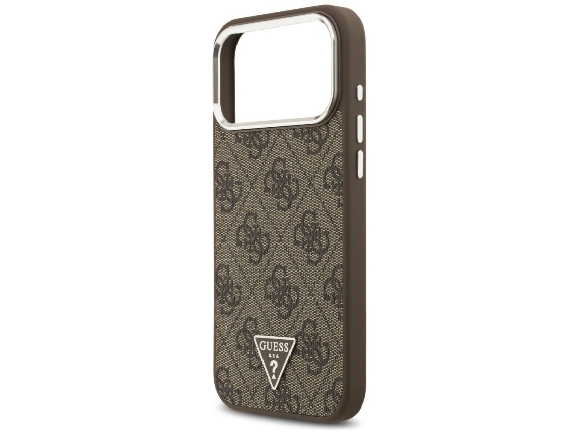 Capa Guess 4G Triangle Logo MagSafe para iPhone 17 Pro Max - marrom