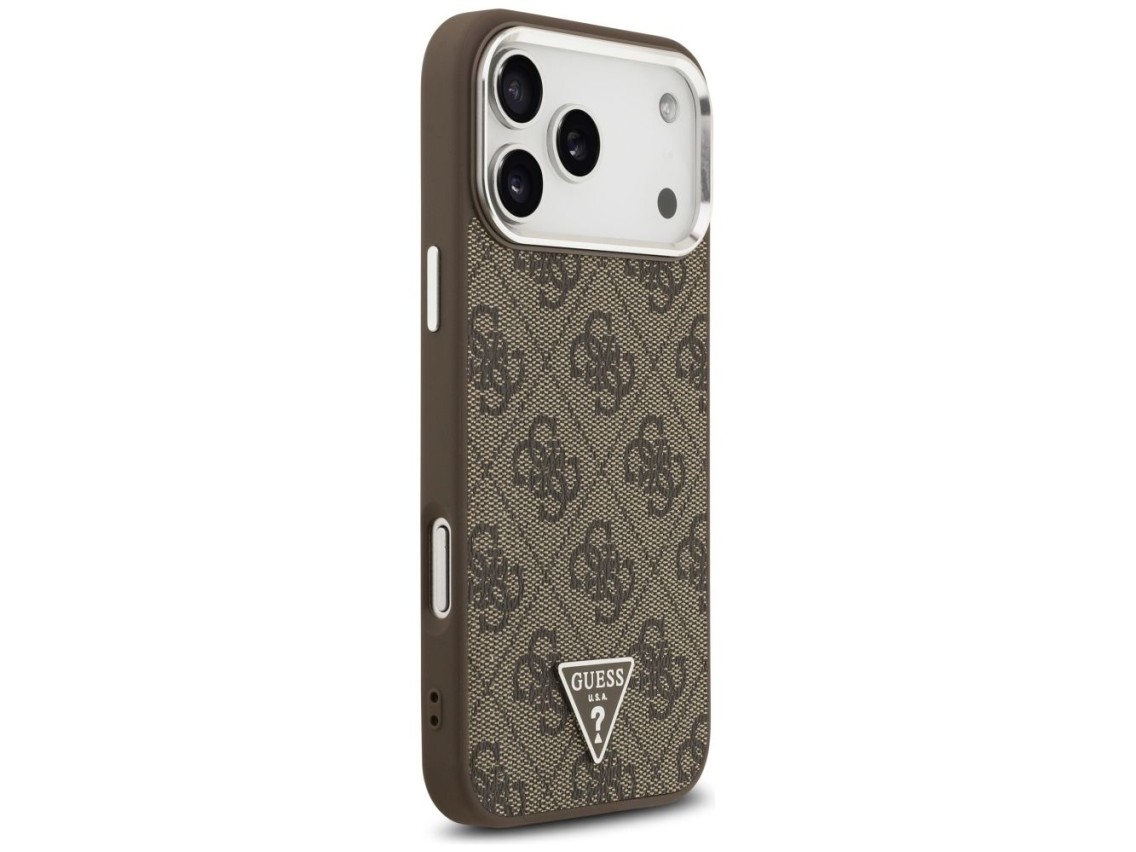 Capa Guess 4G Triangle Logo MagSafe para iPhone 17 Pro Max - marrom