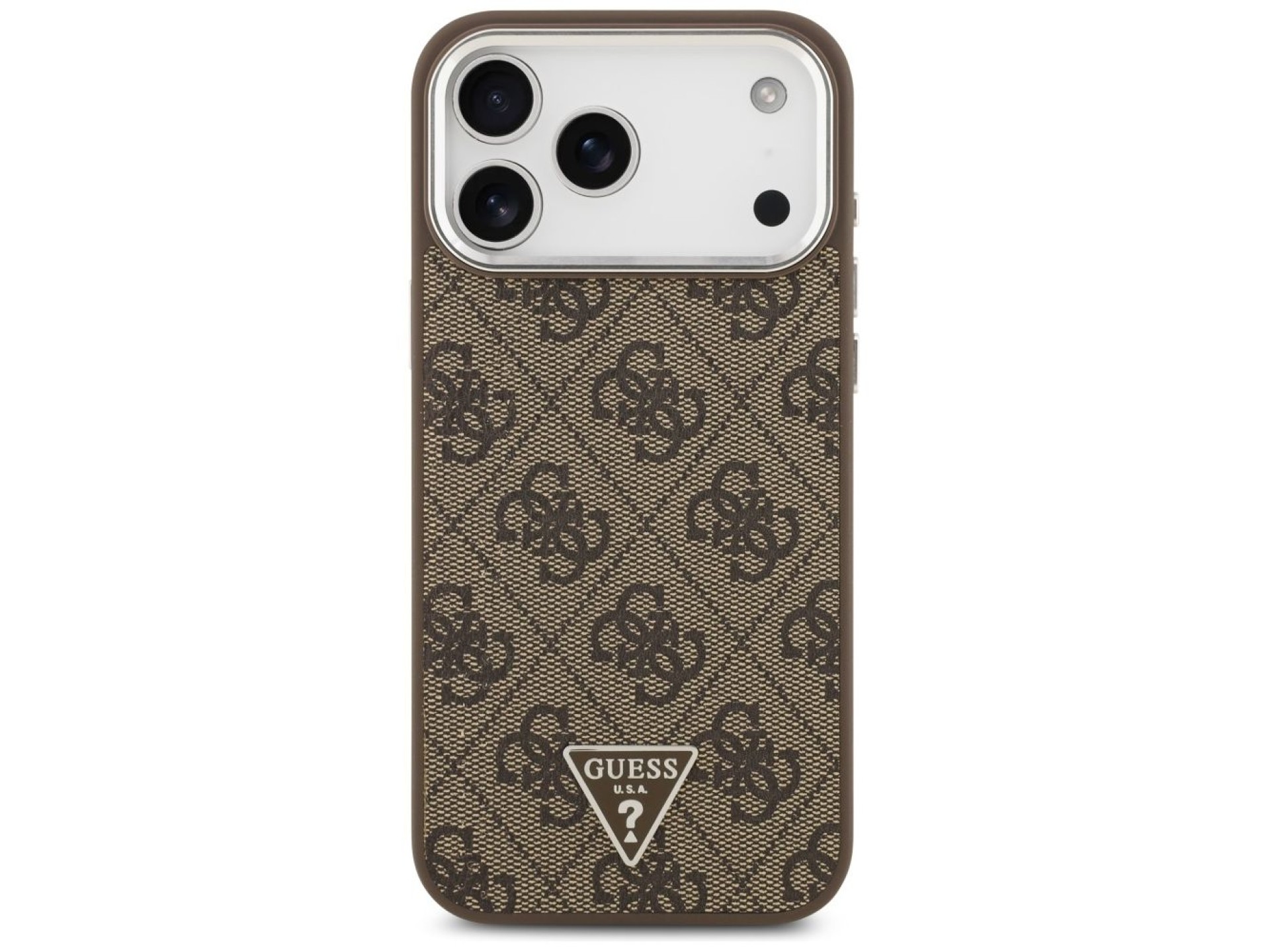 Capa Guess 4G Triangle Logo MagSafe para iPhone 17 Pro Max - marrom