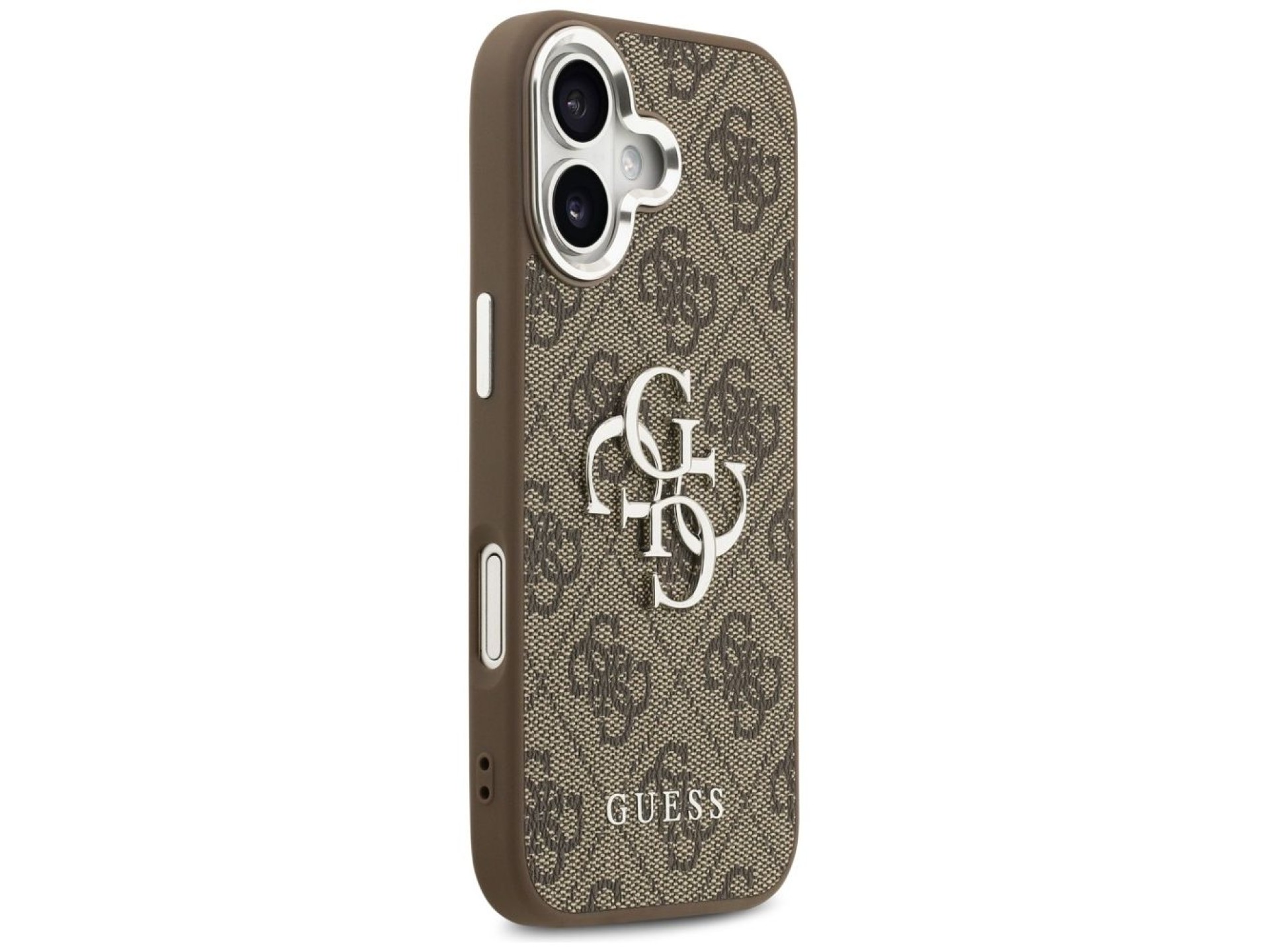 Capa Guess 4G Big 4G Classic Logo para iPhone 17 - marrom e prata