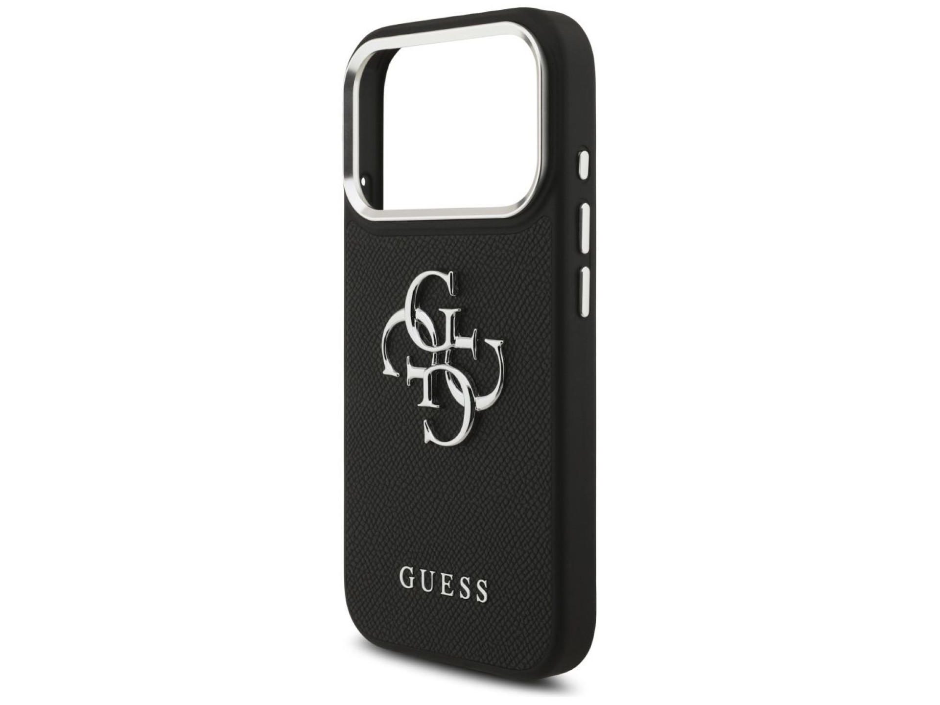Capa Guess Granulada com Logo Clássico 4G para iPhone 17 Pro - preta