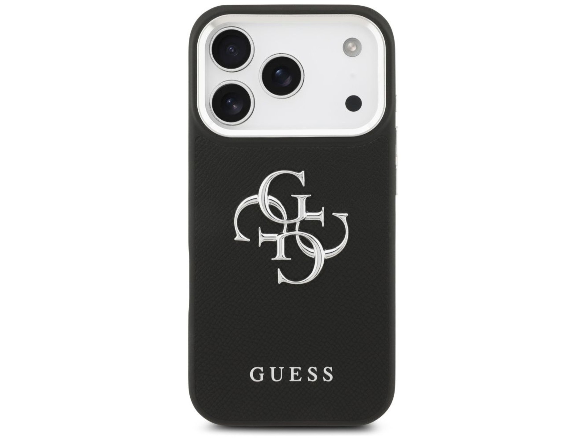 Capa Guess Granulada com Logo Clássico 4G para iPhone 17 Pro - preta