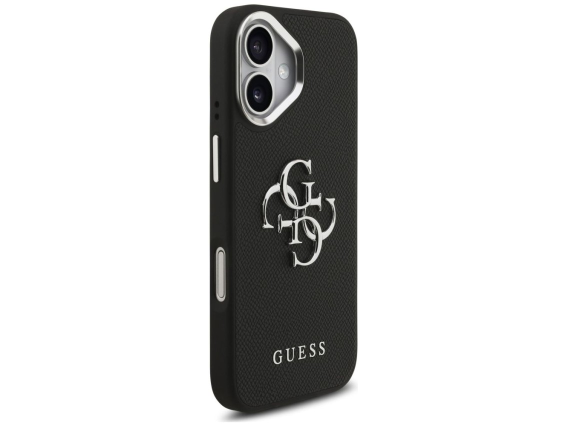 Guess Grained Big 4G Classic Logo case for iPhone 17 - black