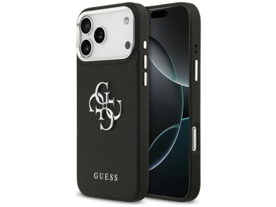 Guess Grained Big 4G Classic Logo case for iPhone 17 Pro Max - black Guess Grained Big 4G Classic Logo case for iPhone 17 Pro Max - black