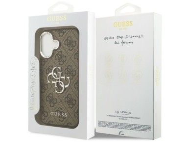 Guess 4G Big 4G Classic Logo case for iPhone 17 - brown and silver Guess 4G Big 4G Classic Logo case for iPhone 17 - brown and silver