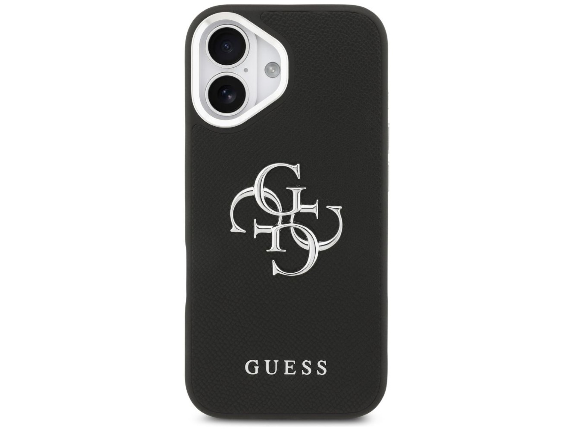 Guess Grained Big 4G Classic Logo case for iPhone 17 - black