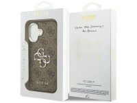 Capa Guess 4G Big 4G Classic Logo para iPhone 17 - marrom e prata Capa Guess 4G Big 4G Classic Logo para iPhone 17 - marrom e prata
