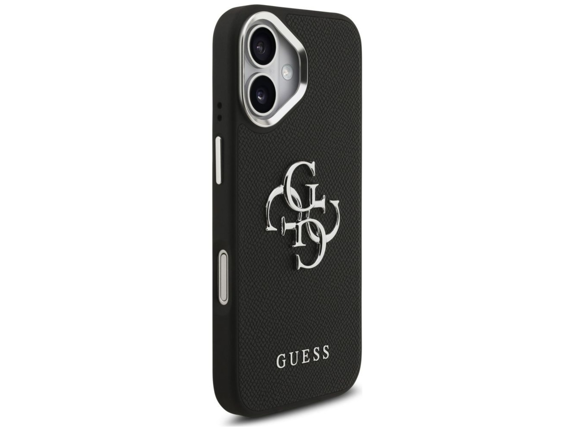 Guess Grained Big 4G Classic Logo case for iPhone 17 - black