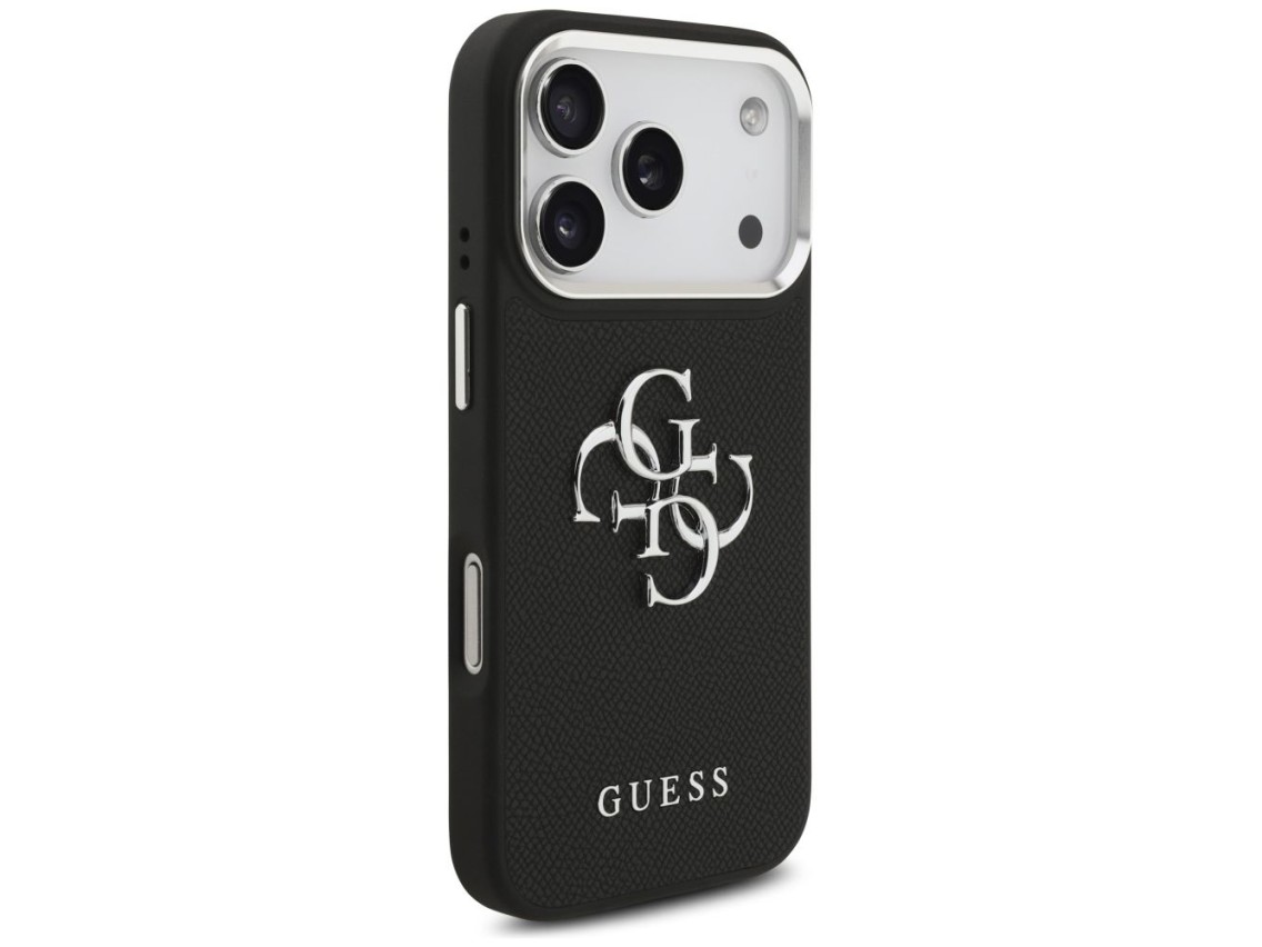 Capa Guess Granulada com Logo Clássico 4G para iPhone 17 Pro - preta