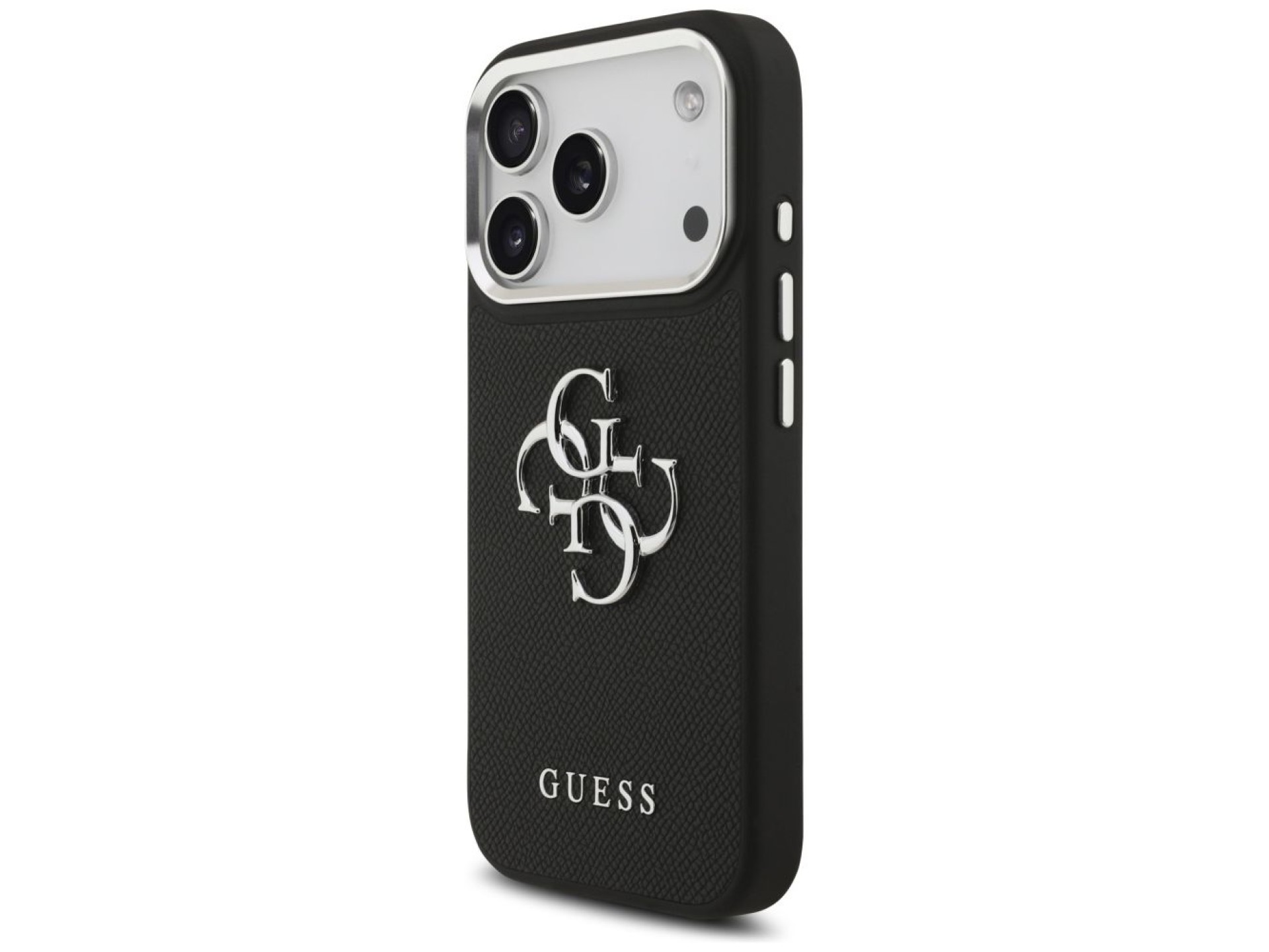 Capa Guess Granulada com Logo Clássico 4G para iPhone 17 Pro - preta